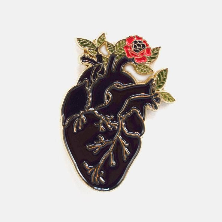 Épingle cœur floral