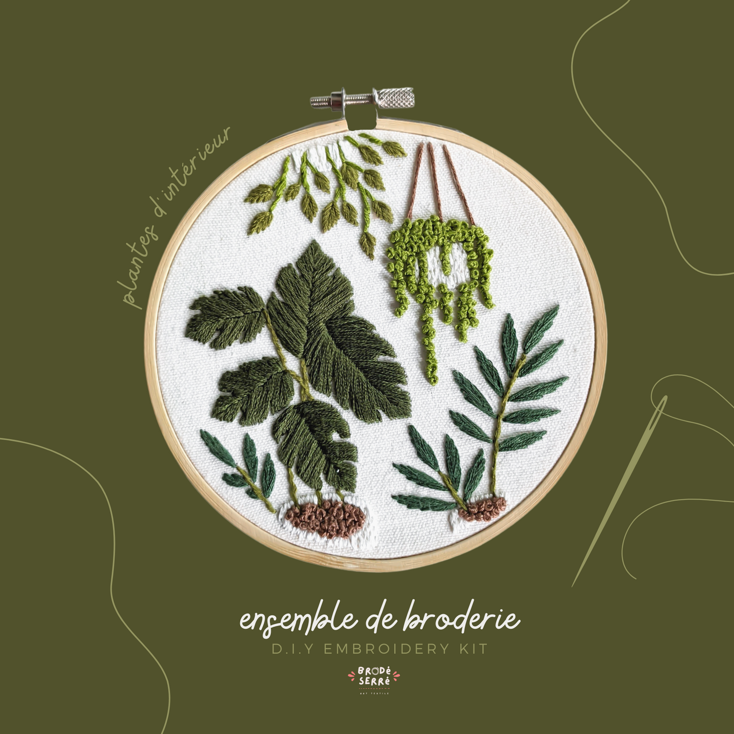 Ensemble de broderie - Plantes d'intérieur - BRODÉ SERRÉ