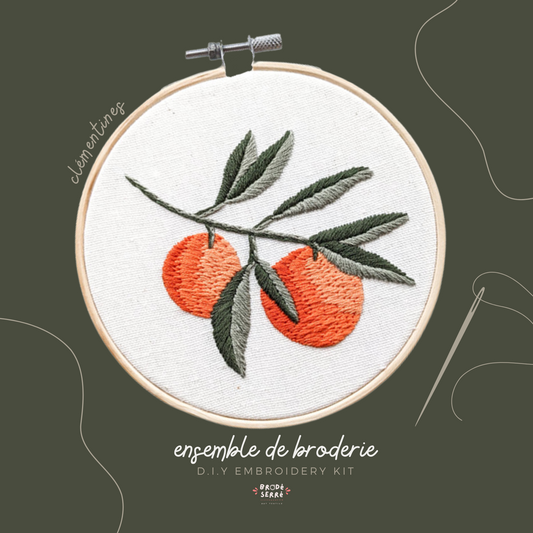 Embroidery set - Clementines - TIGHT EMBROIDERED