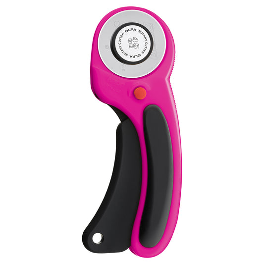 Couteau rotatif à poignée ergonomique Deluxe de 45mm - OLFA Magenta
