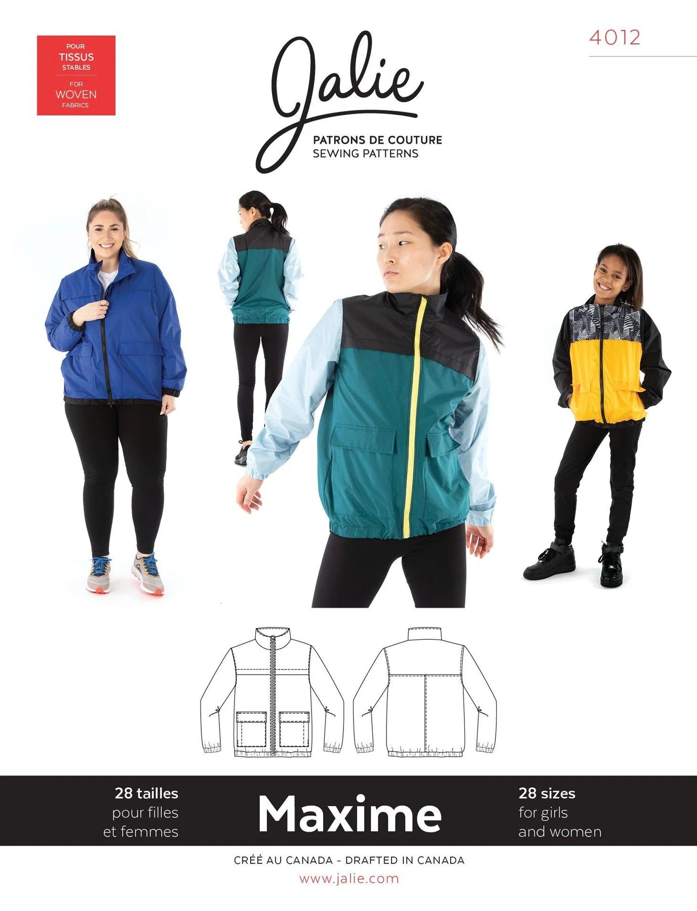 Three-season jacket - MAXIME - 4012 | Paper pattern - Jalie