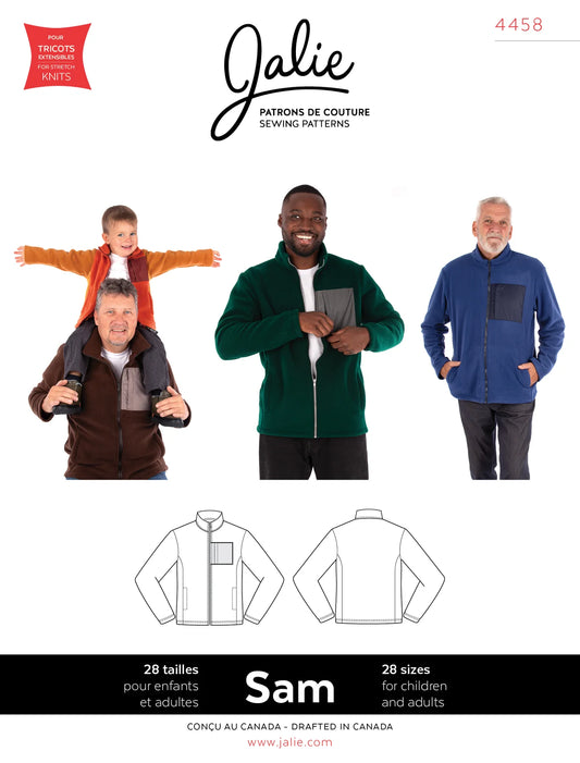 Classic Fleece Jacket SAM 4458 | Paper Pattern - Jalie