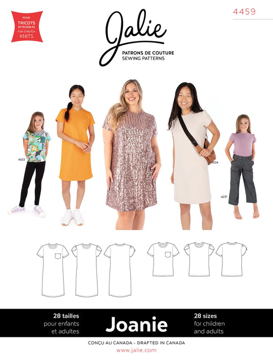 JOANIE 4459 dress and t-shirt | Paper pattern - Jalie
