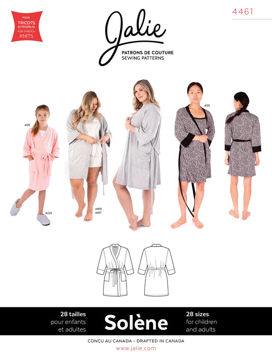 SOLÈNE 4461 Relaxation Bathrobe | Paper Pattern - Jalie