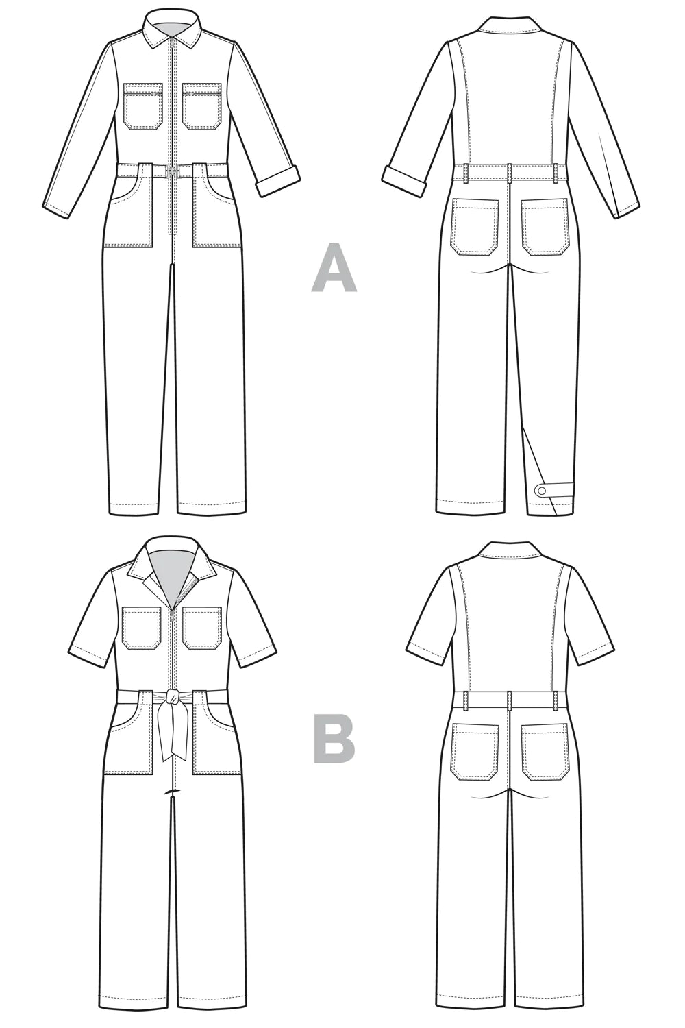 Patron de couture papier - Combinaison BLANCA | Patron papier - Closet Core Patterns