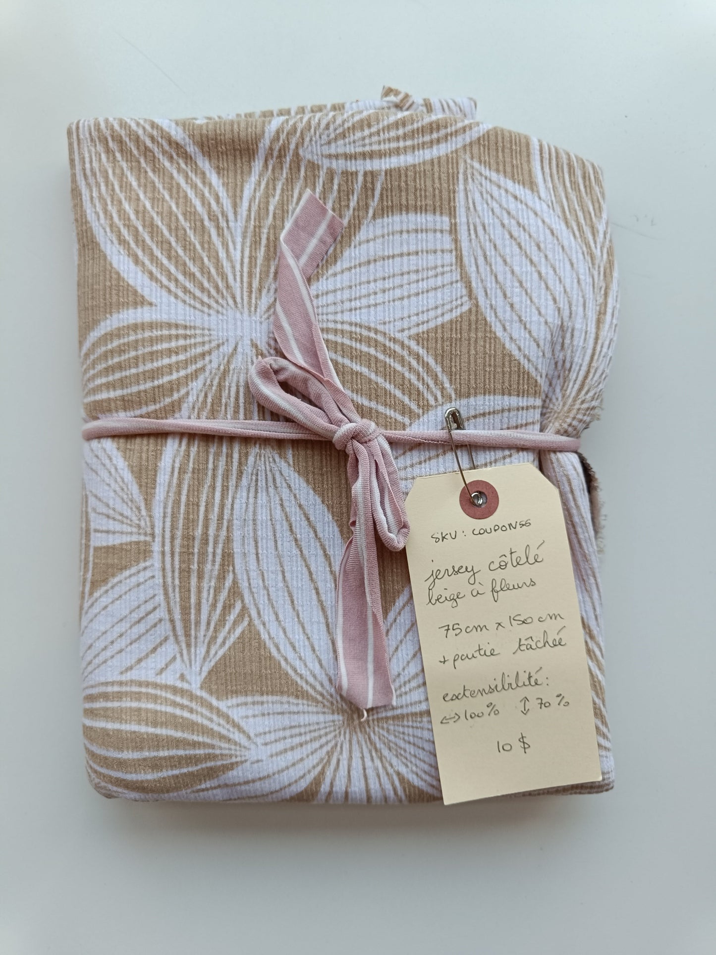 Jersey côtelé - Coupon #56