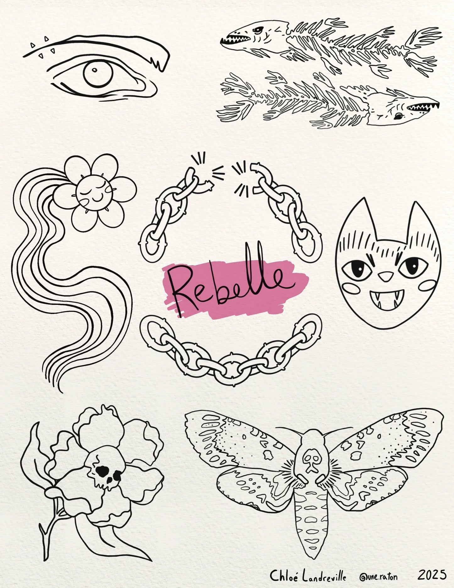 Colle et brode - Rebelle - UNE RATON