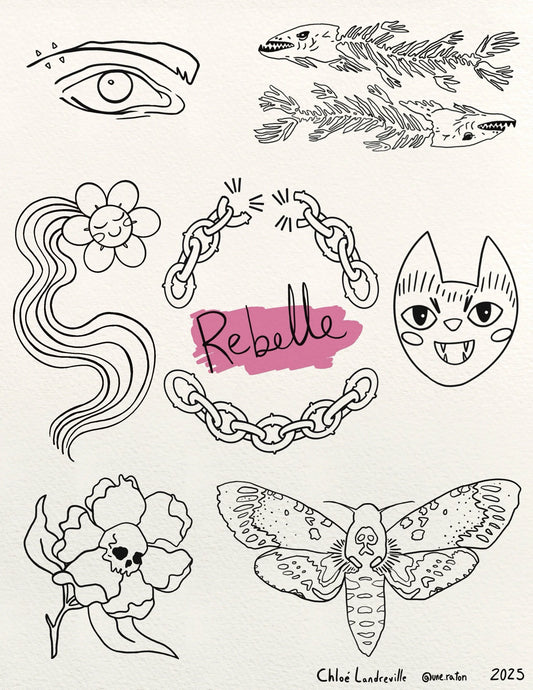 Colle et brode - Rebelle - UNE RATON