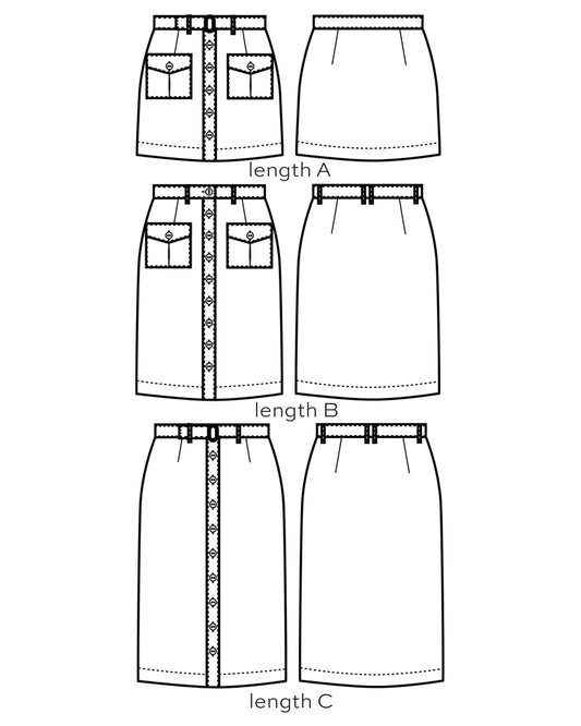 Blair Skirt (14-32) - Patron papier - TRUE BIAS