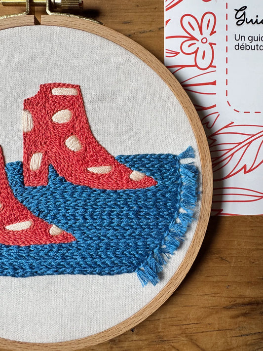 Embroidery Kit - Boots by Dominique Besner - Twin Folk