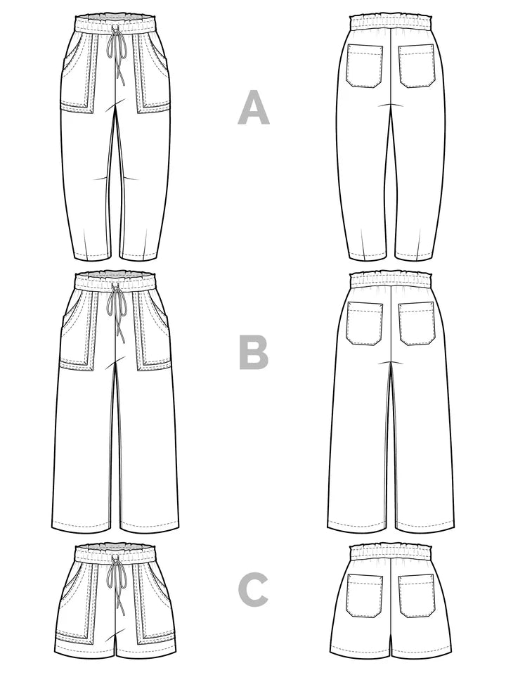 Patron de couture papier pour pantalon et short SEPIA | Closet Core Patterns