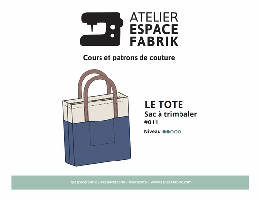 Le Tote - Sac à trimbaler - Patron PDF