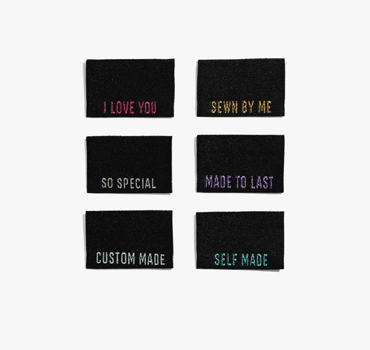 "Metallic Side Seam" labels (black) - KATM