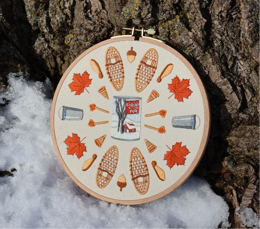 Embroidery Set - Maple Syrup Time - TIGHTLY EMBROIDERED