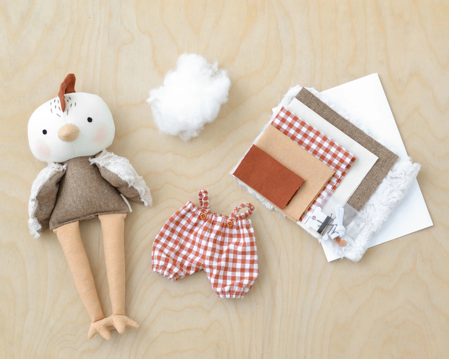 Sewing kit - Clarence rooster doll - My little moons