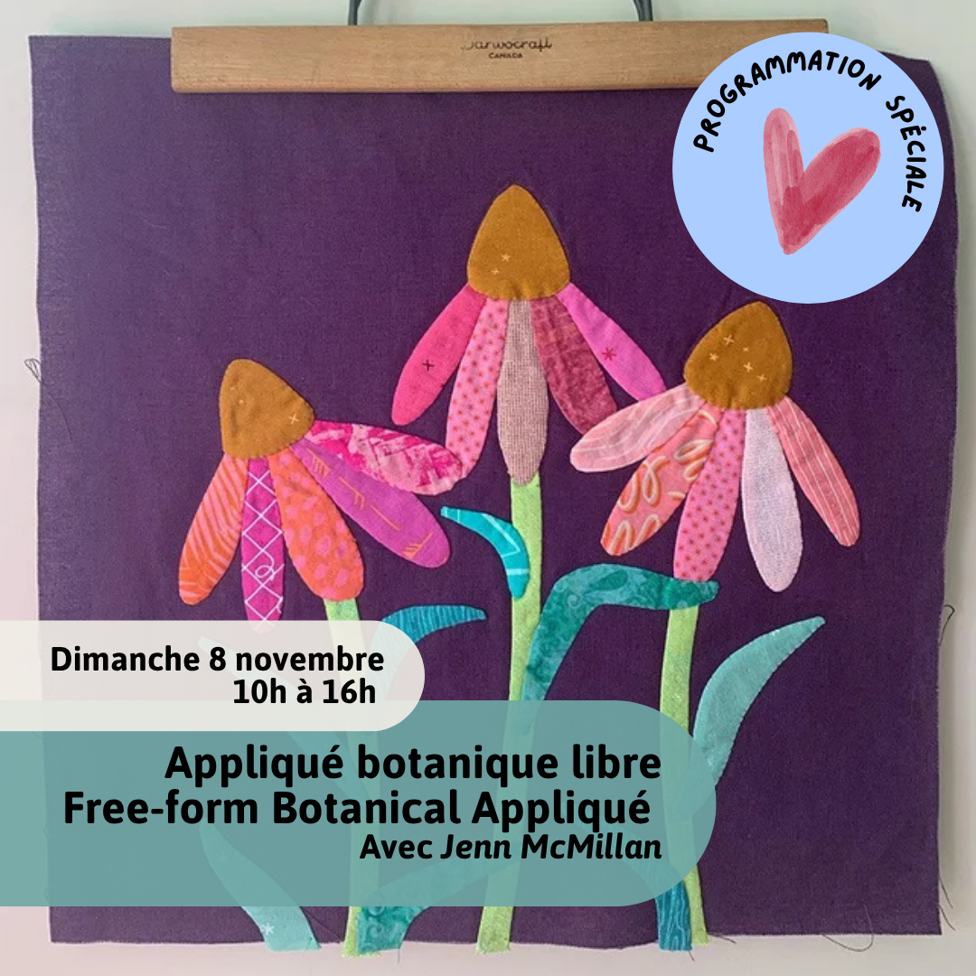 Appliqué botanique libre - Free-form Botanical Applique