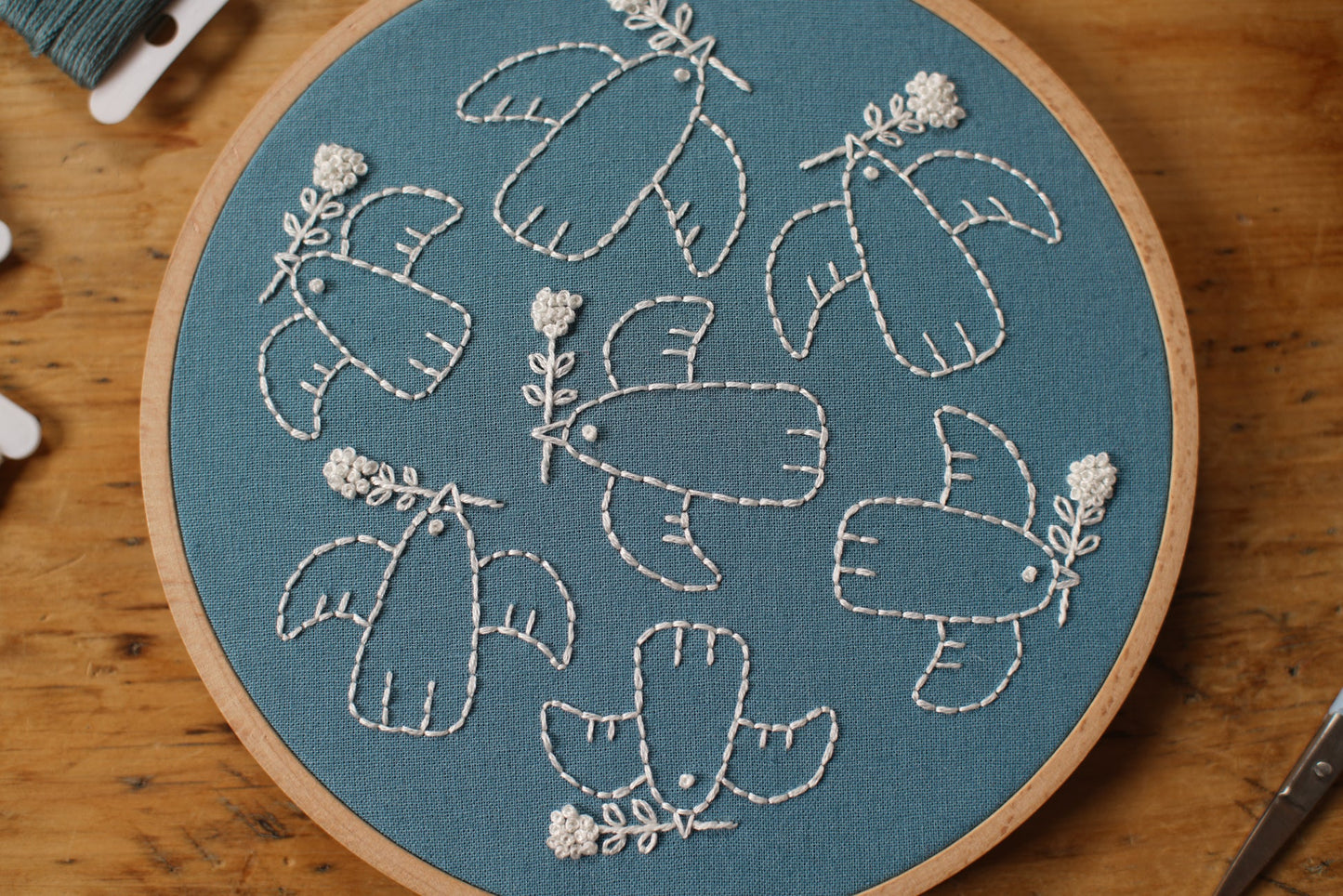 Embroidery Kit - Bird in Harmony (Blue) - Twin Folk
