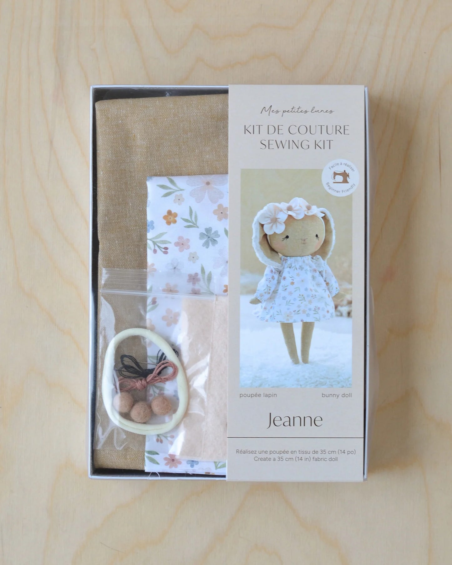 Sewing kit - Jeanne rabbit doll - My little moons