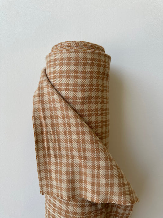 Cotton twill - Beige checks