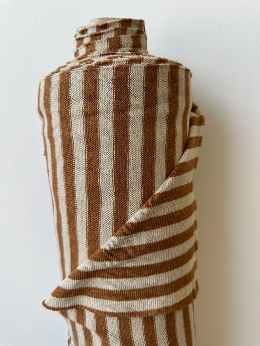 Striped jersey - Beige and brown