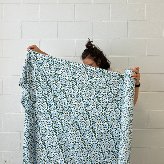 Cotton veil - Blue flower
