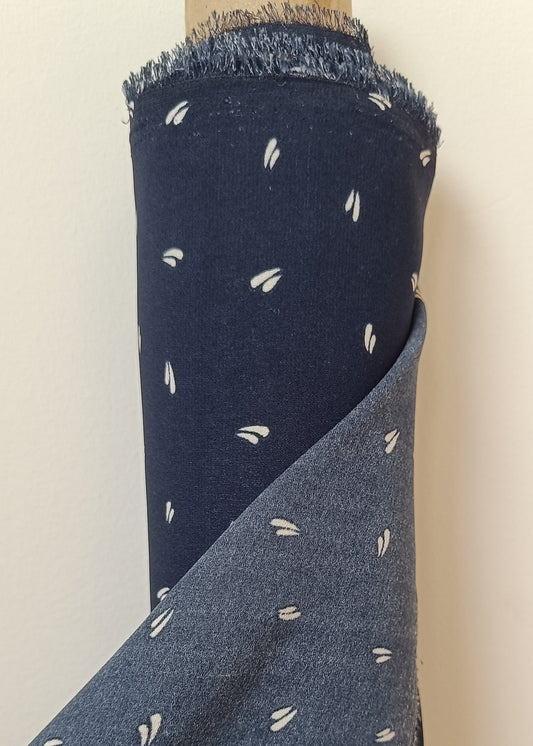 Petals Printed Veil - Navy