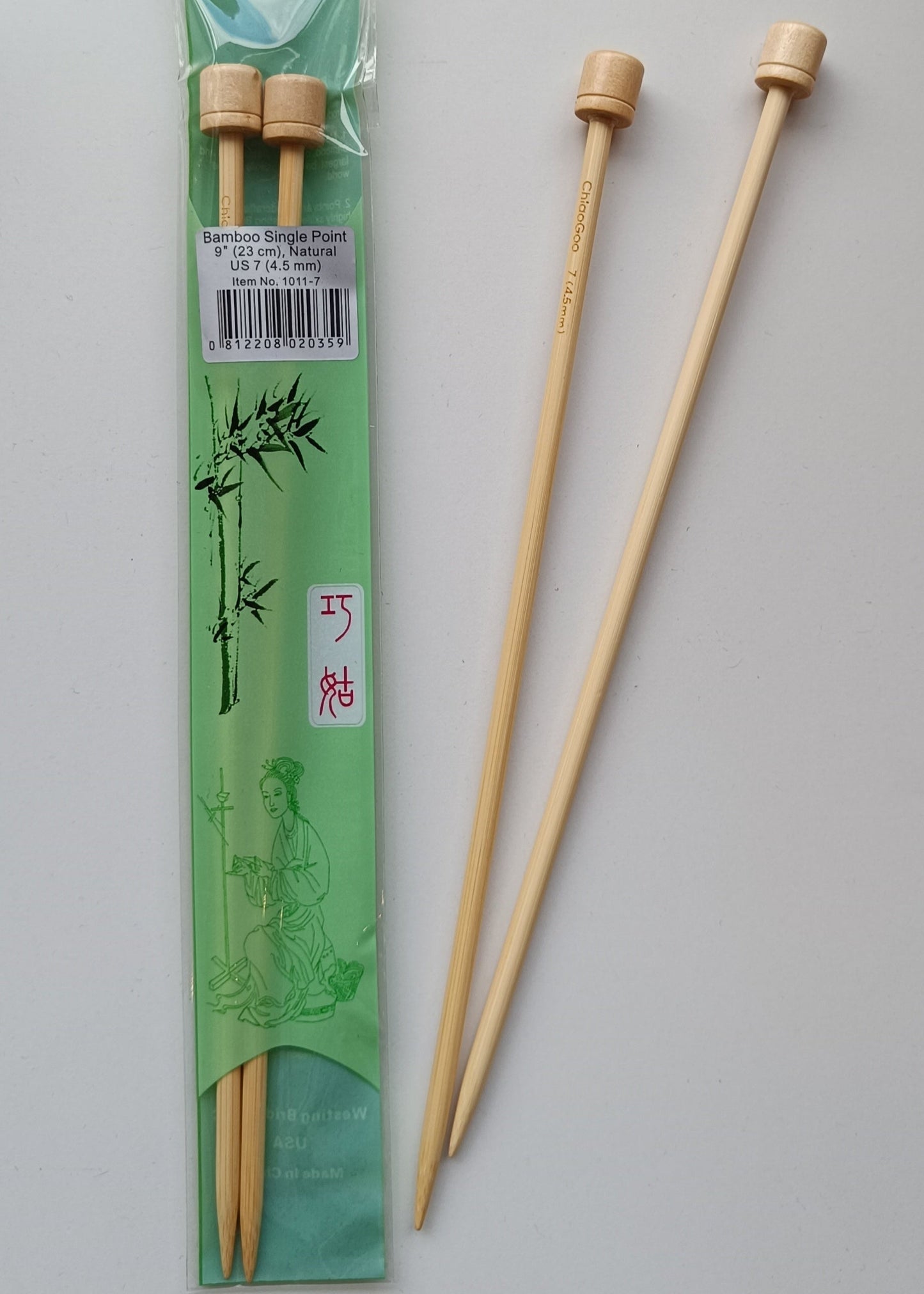 Aiguilles à tricot en bambou 9" (23cm) - Chiaogoo