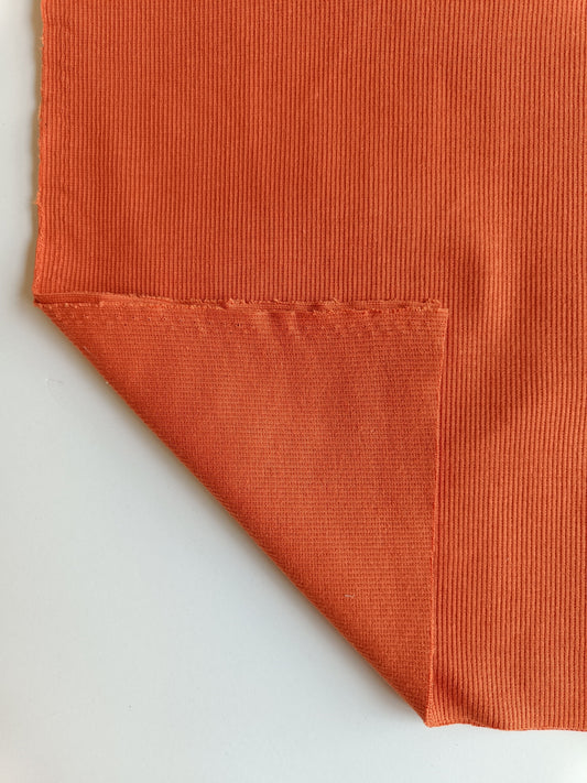 Ribbed edge - Burnt orange