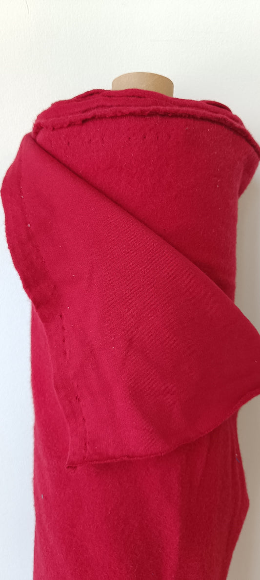 Cotton fleece - Cherry Red