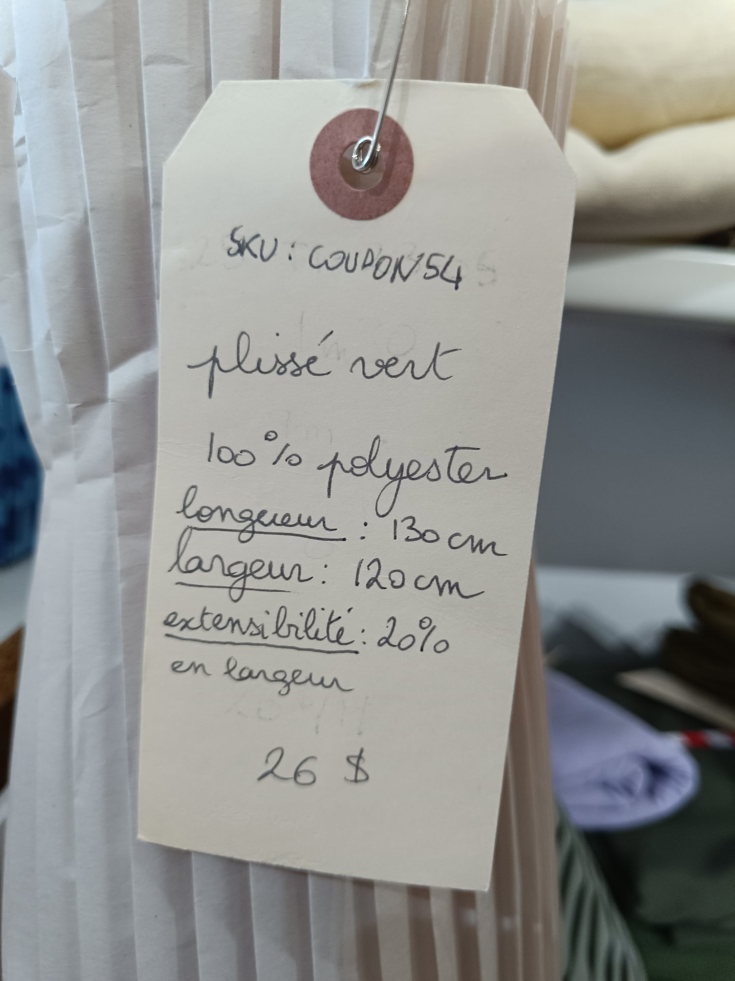 Polyester Pleated - Coupon #54