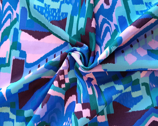 Tissu à maillot côtelé - Motifs