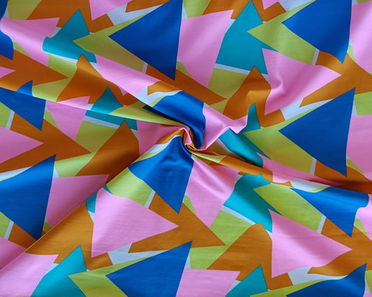 Tissu à maillot - Triangles fluo