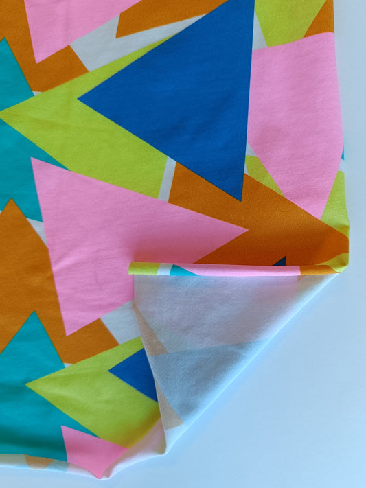 Tissu à maillot - Triangles fluo