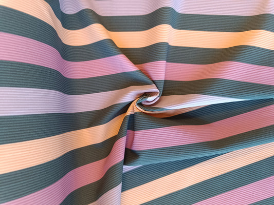 Tissu à maillot côtelé - Rayures