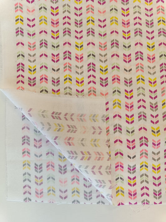 Coton à courtepointe - Chevrons multicolores