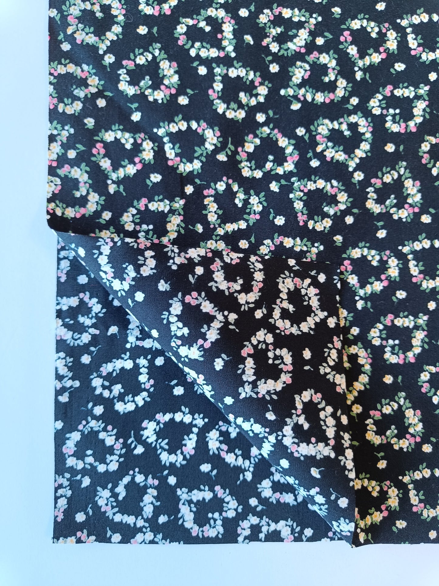 Coton à courtepointe - Coeurs fleuris