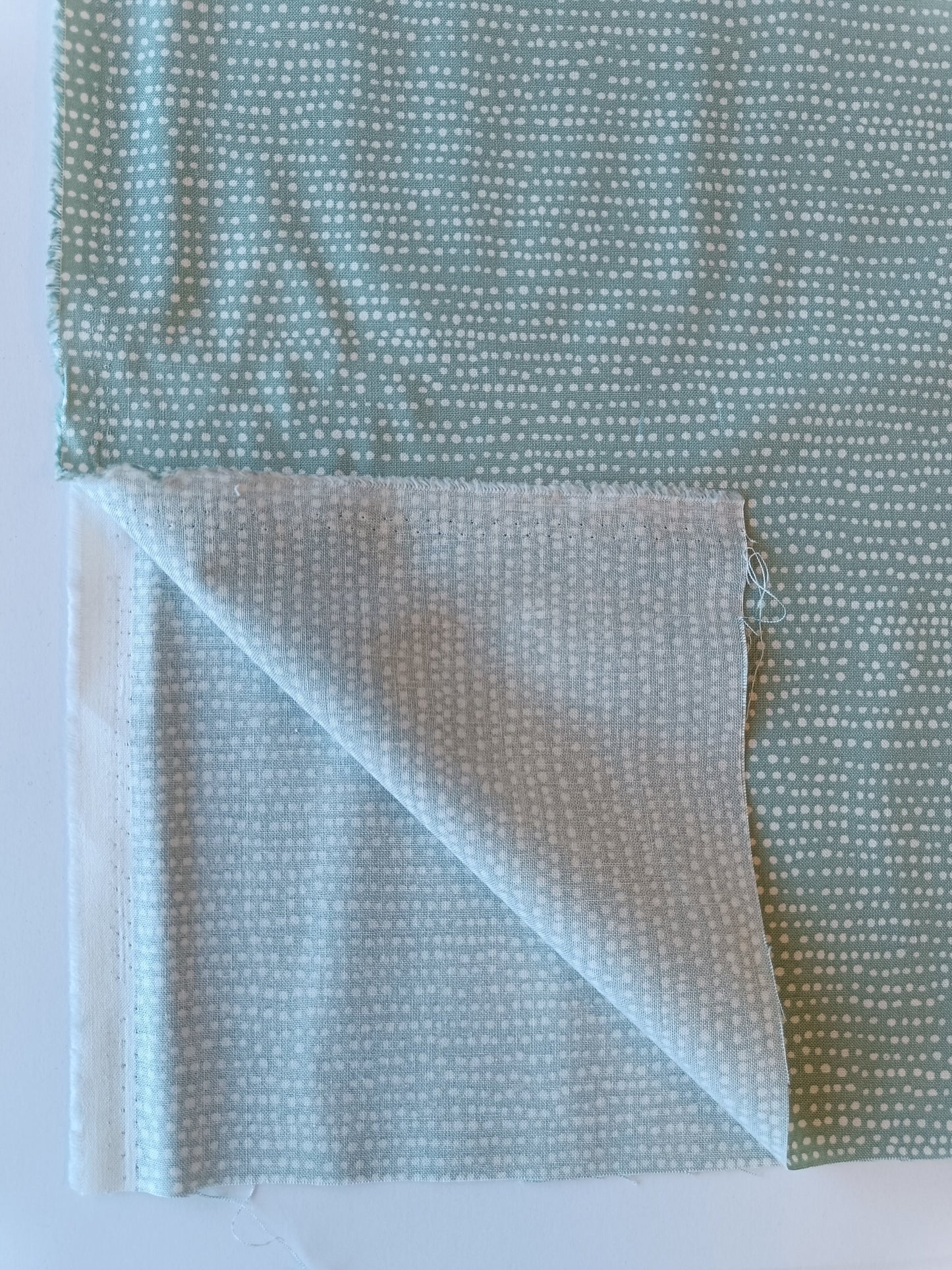 Coton à courtepointe - Vert à petits points