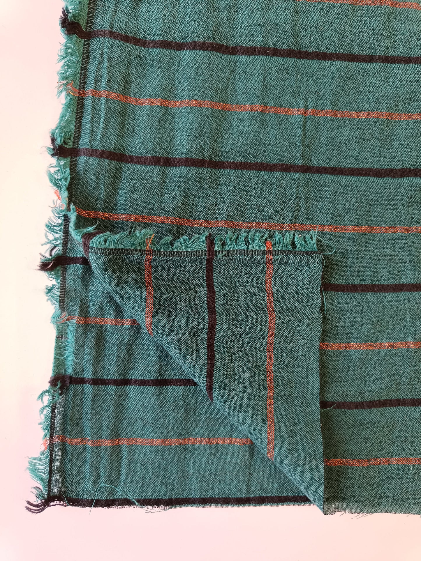 Gaze de coton - Rayures shiny vert