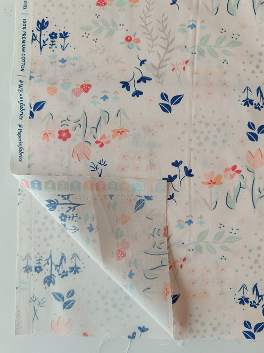 Quilting cotton - Mushrooms and flowers