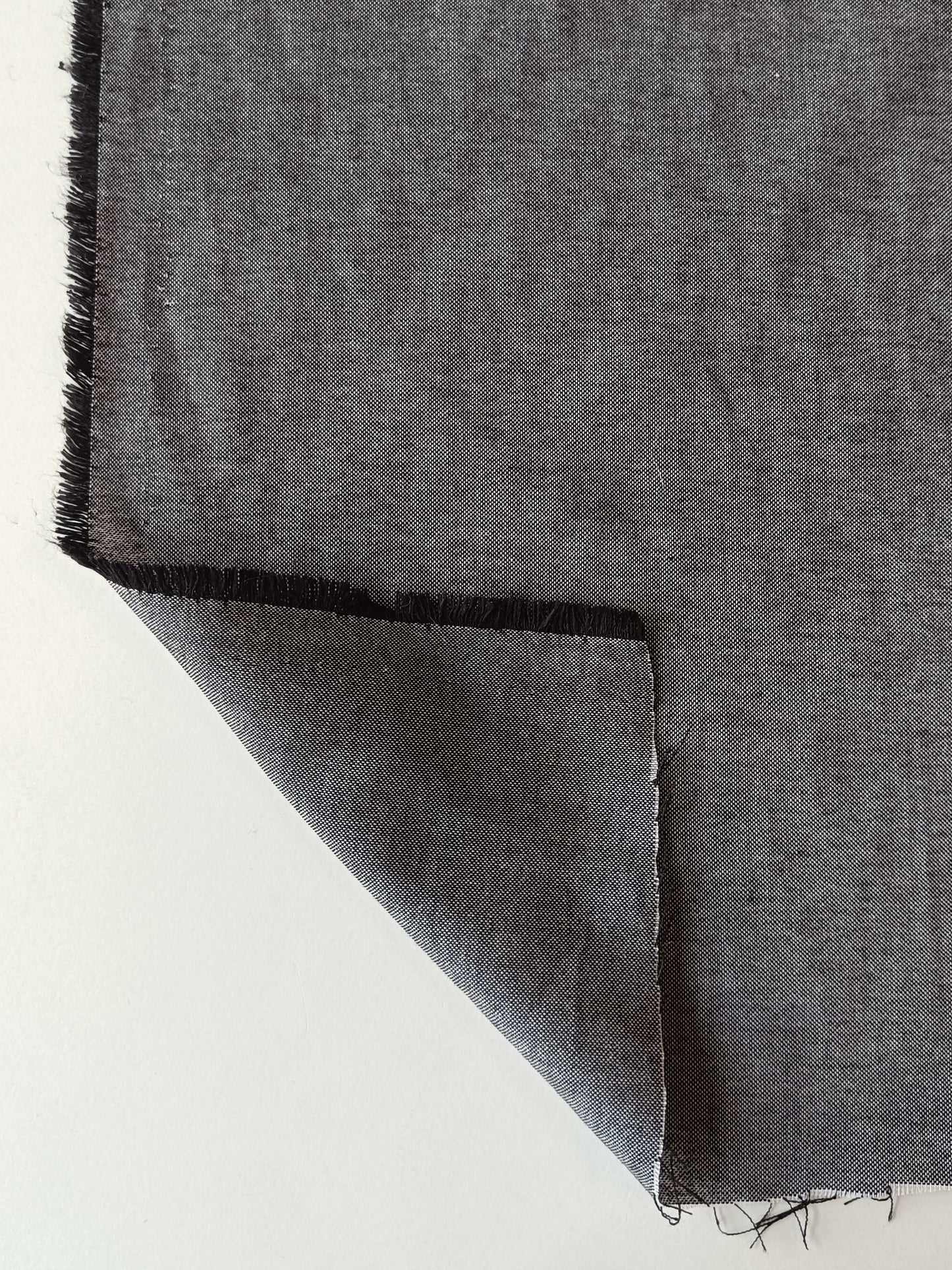 Chambray de coton - Gris