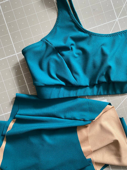 Ribbed jersey fabric - Emerald
