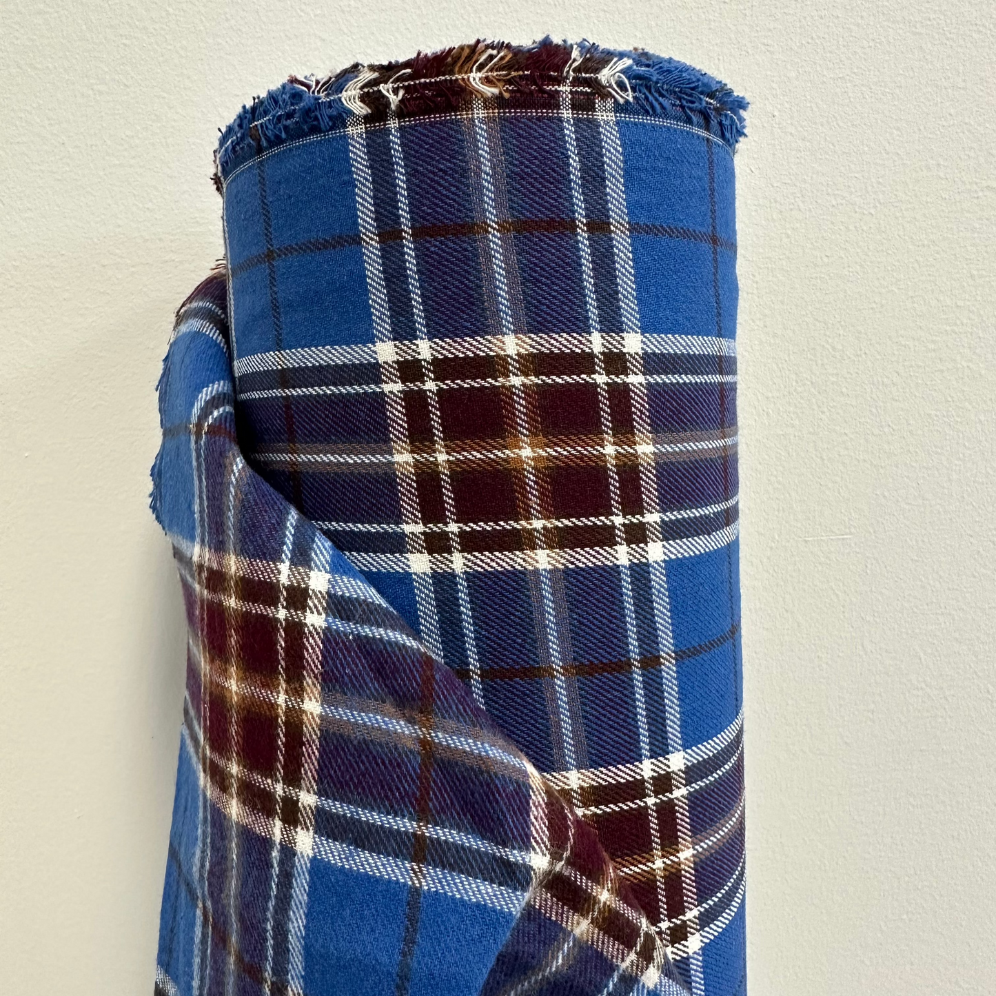 Brushed Plaid Flannel - Blue and Red