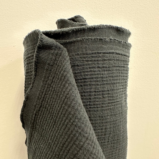 Thick double gauze cotton - Black