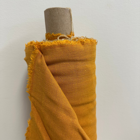 Bourette / Silky Noil / Linen / Viscose Fabrics - Amber