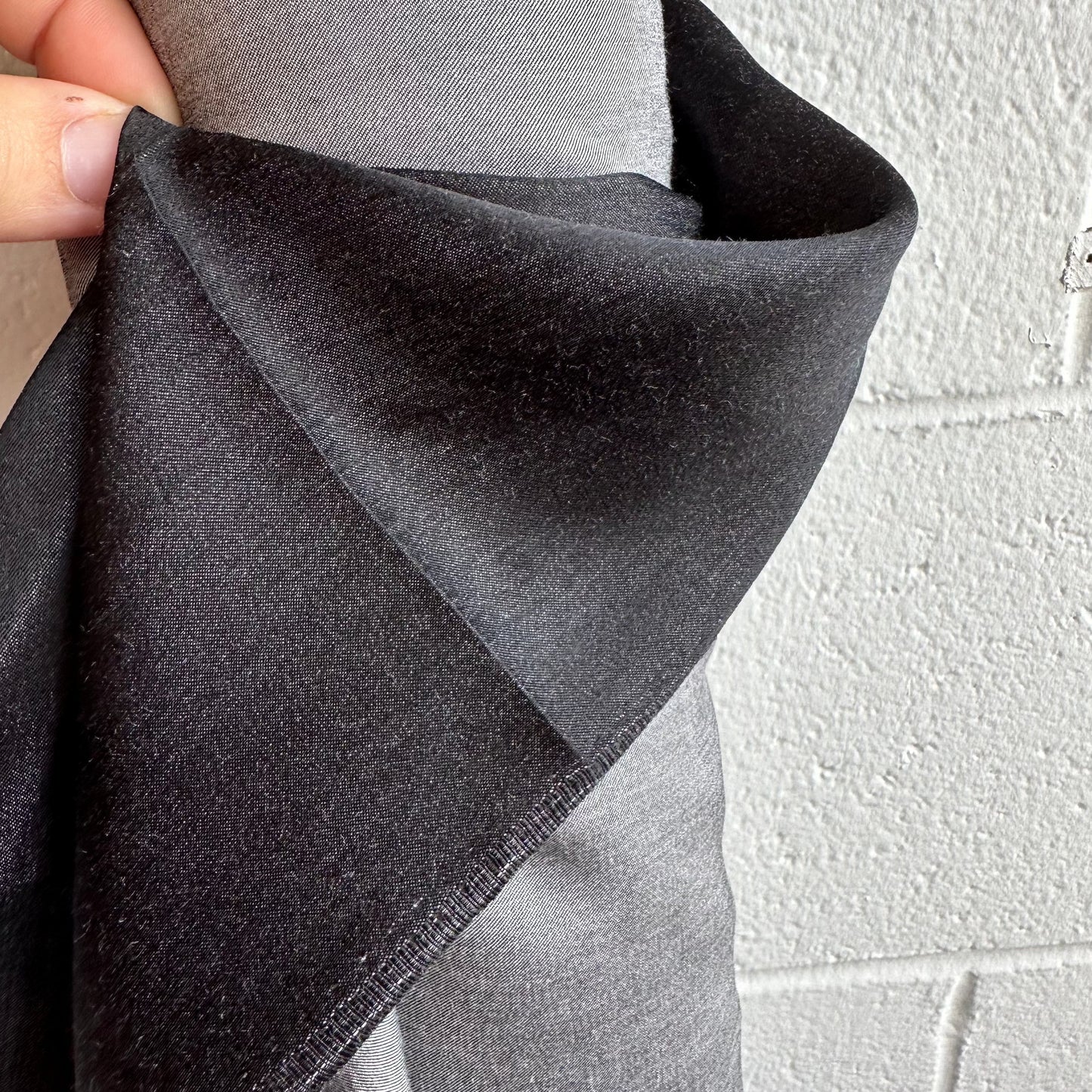 Satin effet denim - Noir