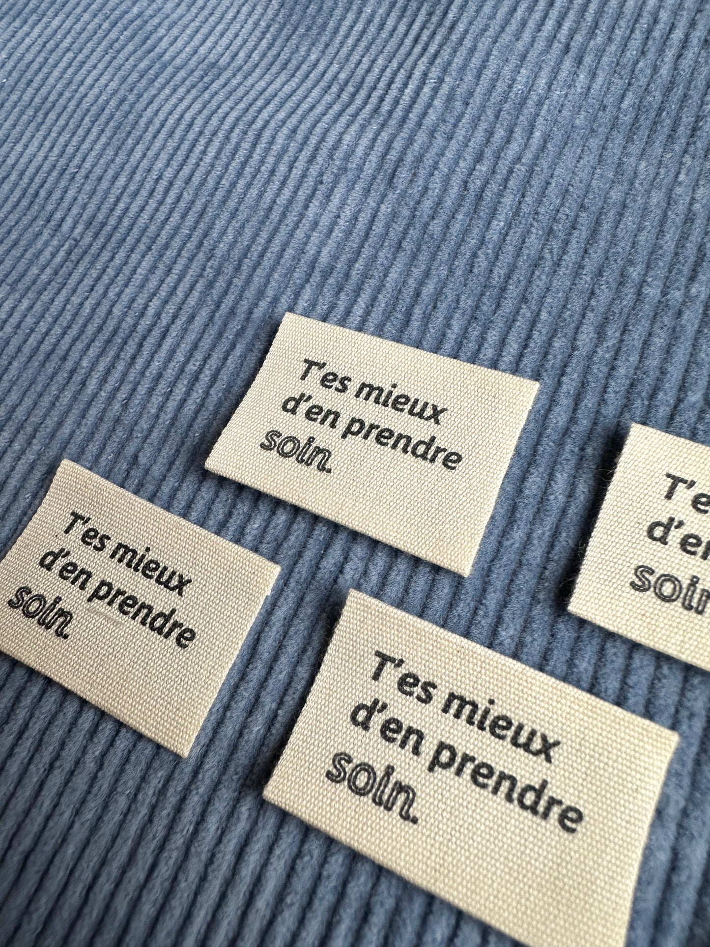 You better take care of it - Cotton labels in French