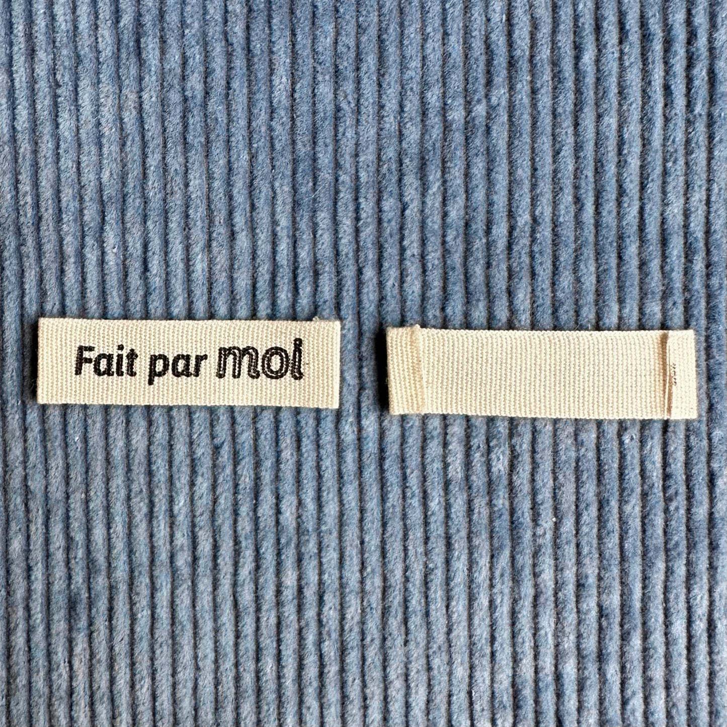 Fait par moi - Étiquettes de coton en français