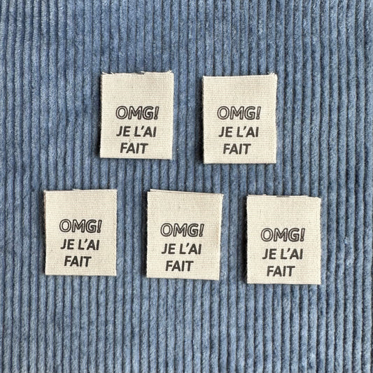 OMG / HOT - Cotton labels in French