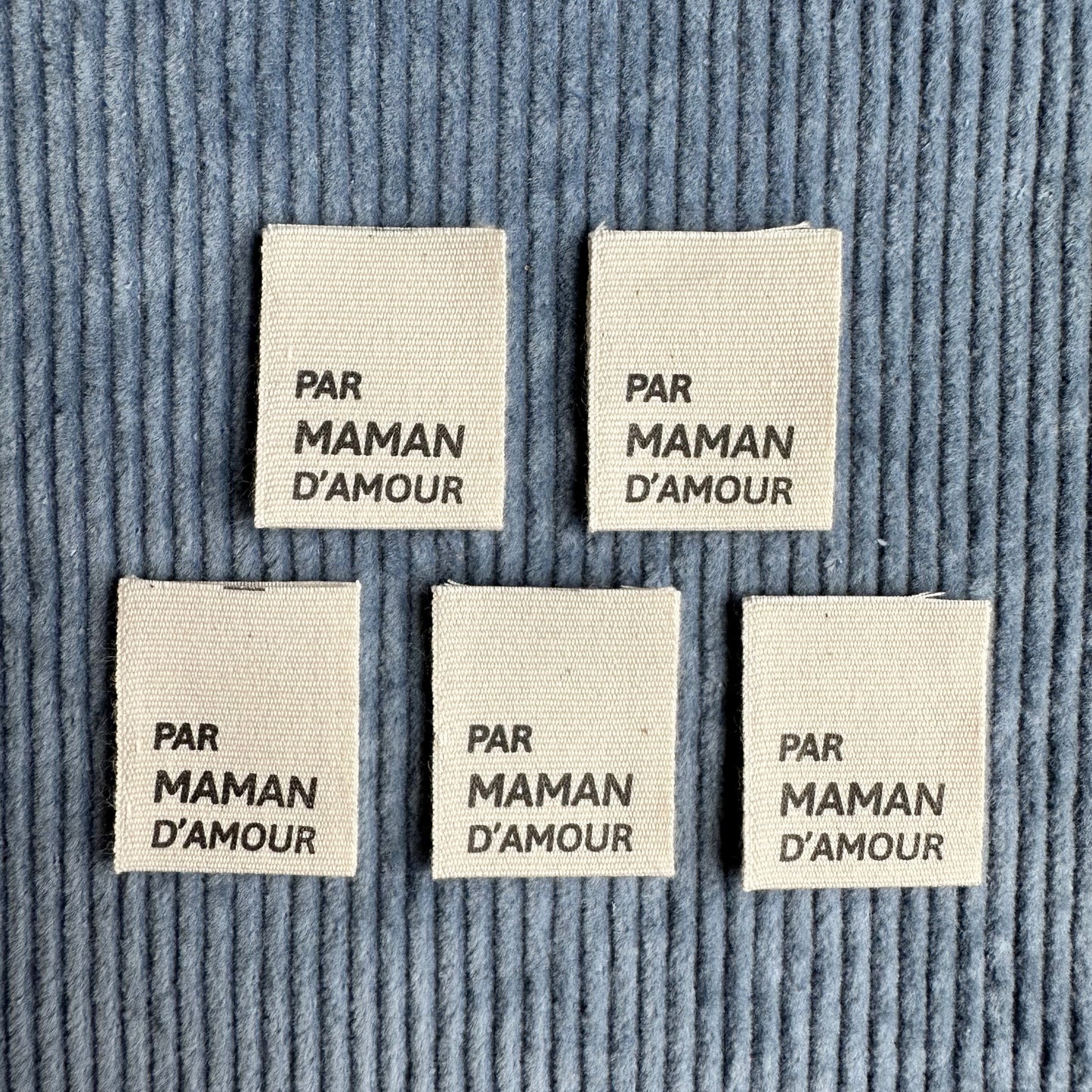 BY MAMAN D'AMOUR - Cotton labels in French
