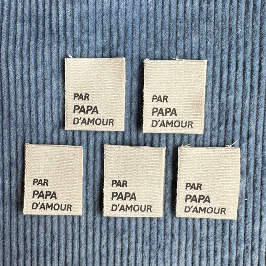 BY PAPA D'AMOUR - Cotton labels in French